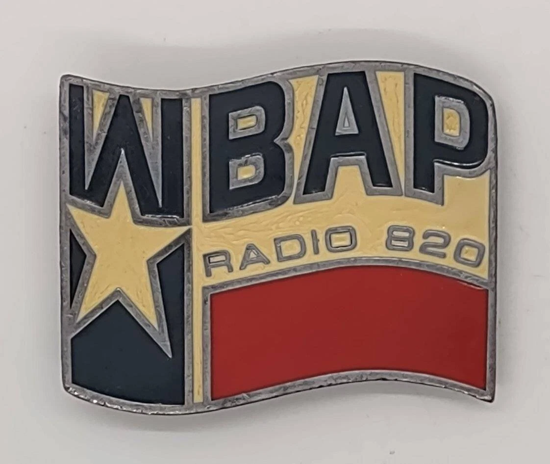 Vintage WBAP News Radio Belt Buckle