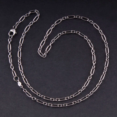 Georg Jensen Sterling Chain 45 cm, Silver. Figaro. Heritage. Oxidized. 3532781.
