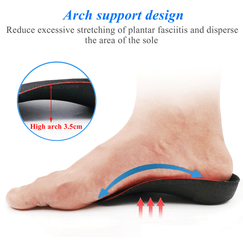 3/4 Orthotic Shoe Insoles Flat Feet High Arch Support for Plantar Fasciitis Heel - Picture 8 of 14