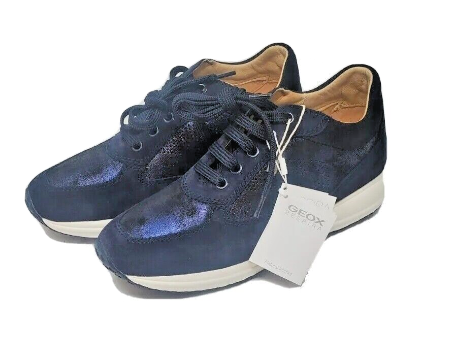 GEOX Respira Womens Sneakers, Navy, Size: (US)
