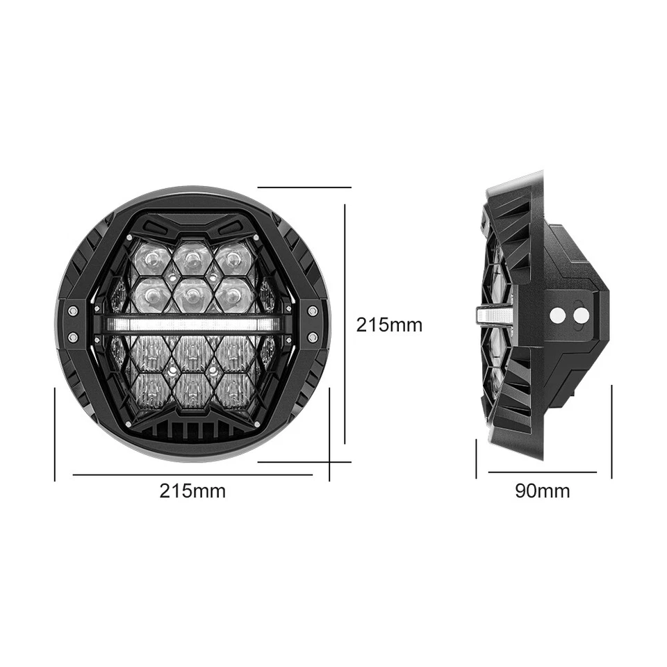 Nuevo Faro LED PUNTO 7" haz alto/bajo ámbar DRL para Harley Street Glide 2006-17 Foto 4 de 4