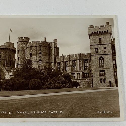 Round Tower & Edward III Tower, Windsor Castle England RPPC Vintage Postcard - Picture 3 of 5