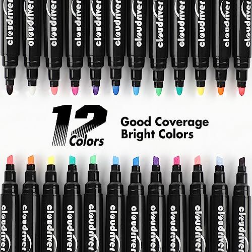 Acrylic Paint Pens, Bulk Pack of 48, 12 Colors Waterbased 1 Count