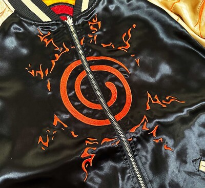 Sukajan NARUTO Uzumaki Naruto Embroidery souvenir reversible Black