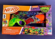 NERF Teenage Mutant Ninja Turtles Blaster With 10 Elite Darts NIB TMNT Graphics