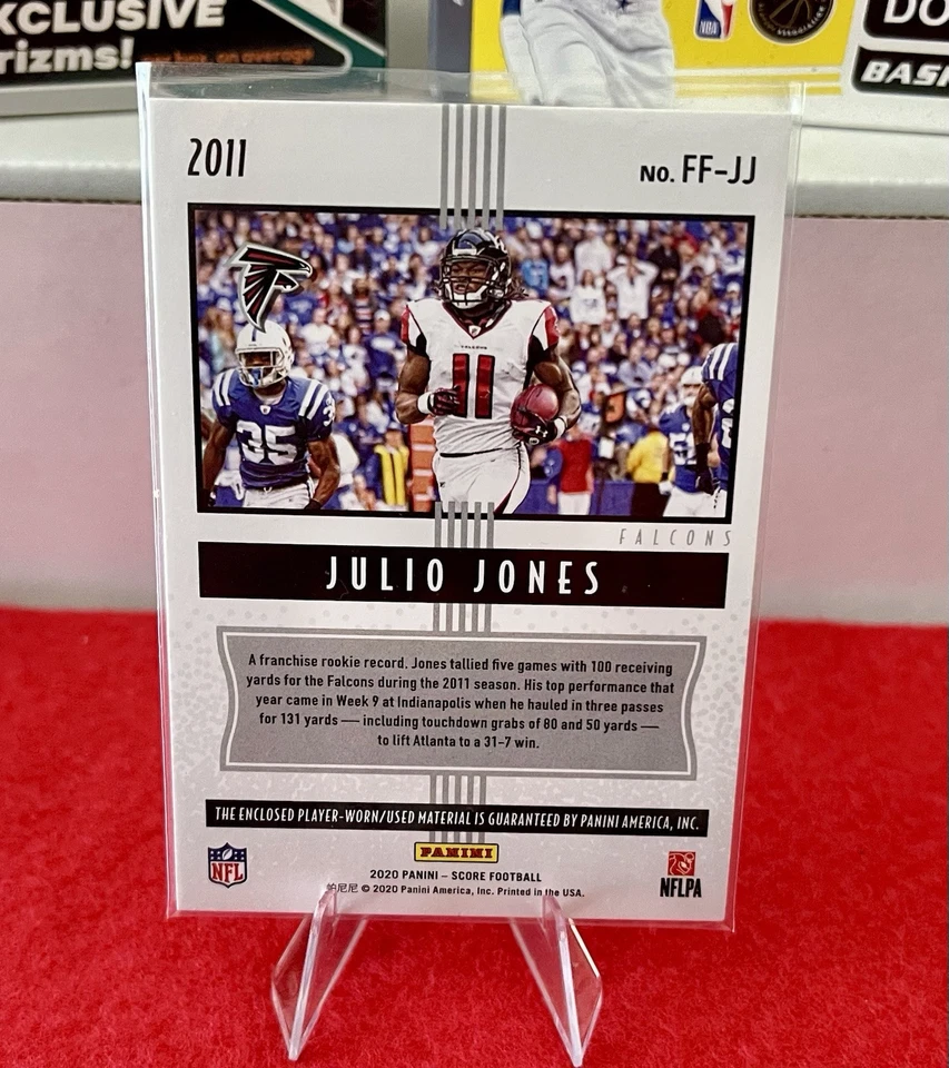 🔥🔥2020 Score - Freshman Flashbacks #FF-JJ Julio Jones (MEM) GAME WORN🔥🔥 - Image 2 of 2