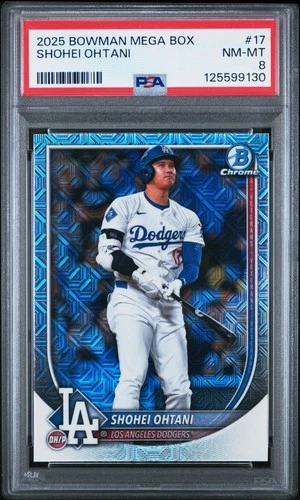 2025 Bowman Mega Box Chrome #17 Shohei Ohtani PSA 8