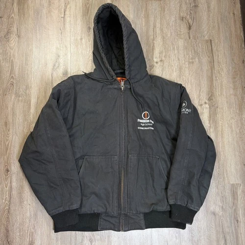 Cornerstone Duck Canvas Jacket Mens Large Black Full Zip Workwear Heavy - product listing photo