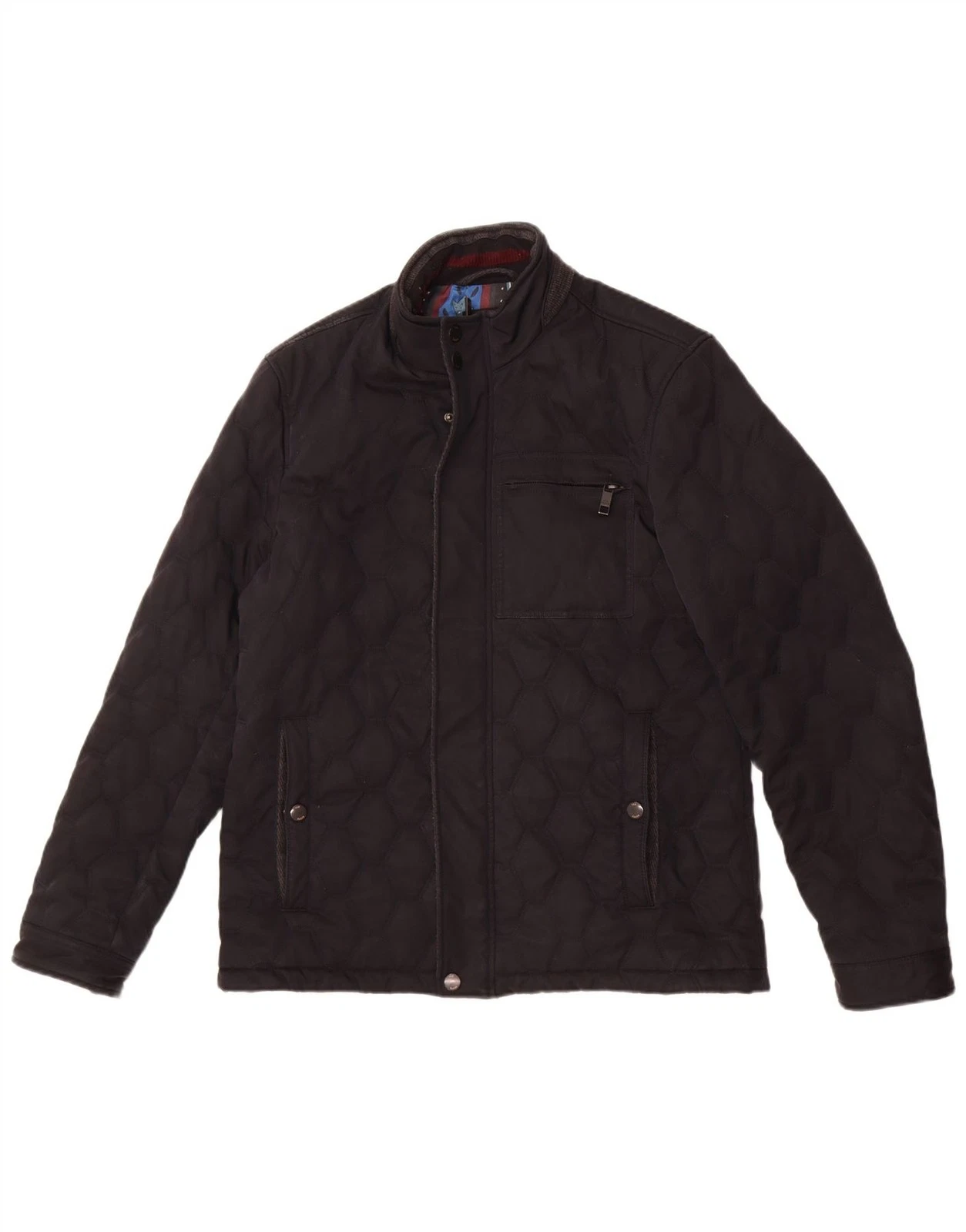 Ted Baker Mens Quilted Jacket Size 4 Large Black Polyester QK19