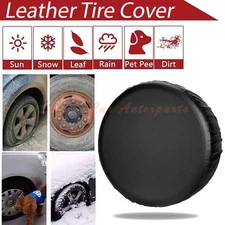 15" DIY Black Spare Tire Tyre Wheel Cover for Jeep Trailer RV Camper Universal