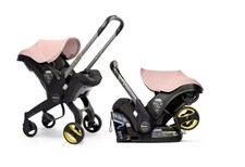Doona Infant Baby All-in-One Stroller and Base Black with Pink shade