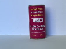 Vintage Tab Sugar Free Soda Unopened Can 1970s Pull Tab