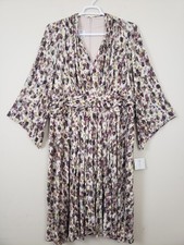 New Suzi Chin Maggy Boutique Dress Size 20W Pleated Midi Cottagecore Grandmacore