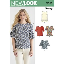NEW LOOK 6434 Misses Womens Ladies Blouses, Top SEWING PATTERN 10-22  *10% OFF*