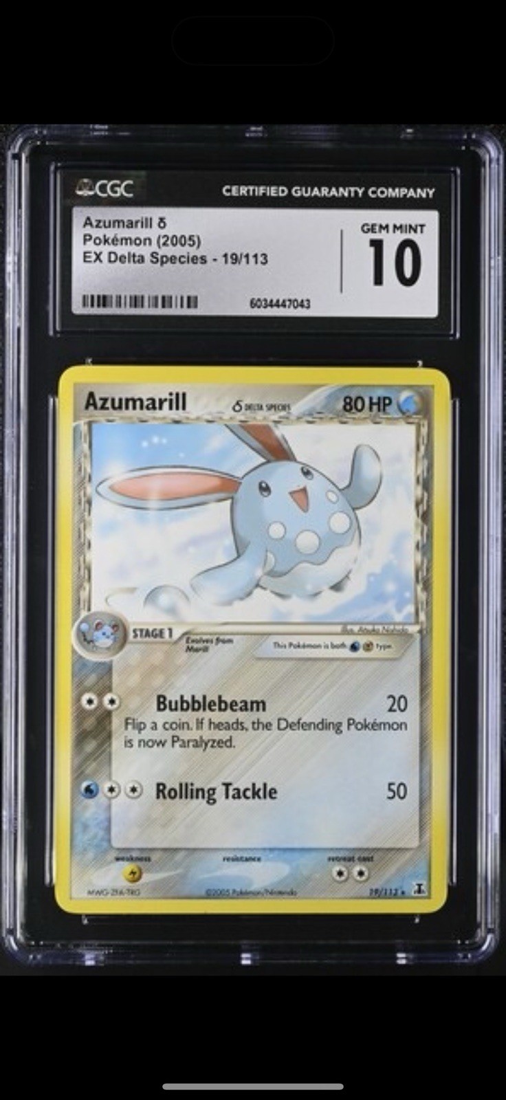 CGC 10 Azumarill (Delta Species) 19/113 Delta Species Regular