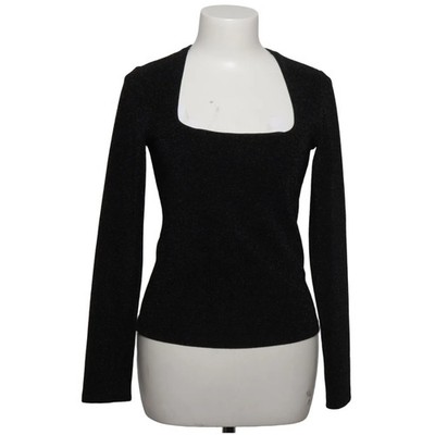 H&M, Top, Größe: S, Schwarz, Elasthan/Metallfaser/Polyester, Einfarbig #S13