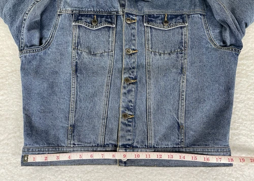VTG Tehama-Clint Eastwood American Flag Embroidered Denim/Jean Jacket Unisex S image 11