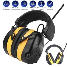 FM Radio Headphones with Digital Display 30dB FM Hearing Protection Earmuffs