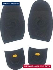 Shoes Rubber Half Sole and Heels, for Repair Leather Shoes, 1 Pair Black 