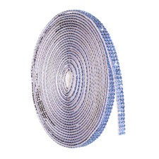 4 Yard 3 Row Self Adhesive Rhinestone Ribbon Crystal Strips Light Blue