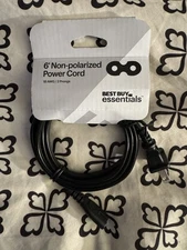 Best Buy Essentials 6' Non-polarizedPower Cord18 AWG / 2 Prongs