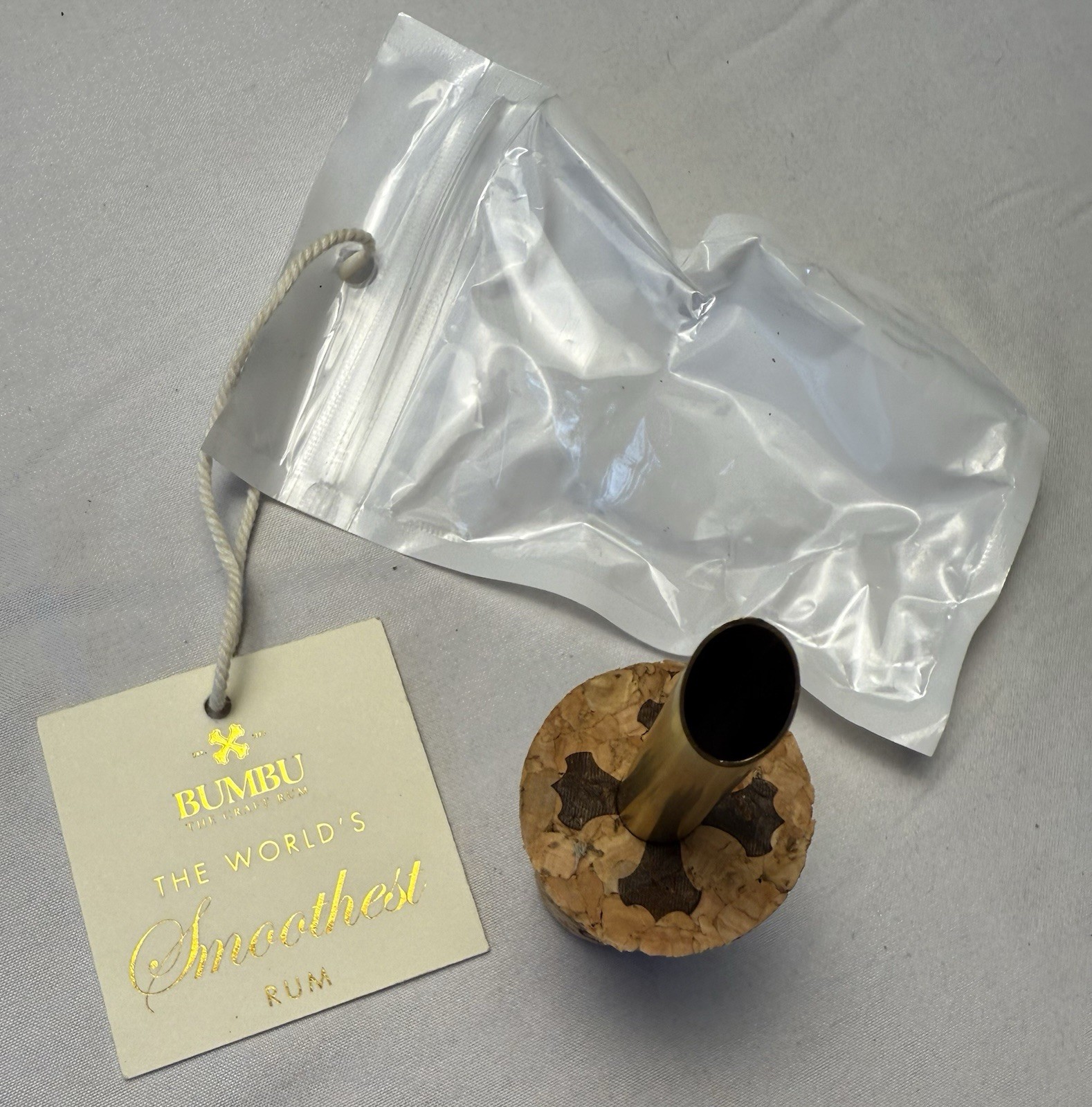 BUMBU Rum Liquor Pourer 2018 Lot Of 2  Metal Spout Stopper Pourer New FREE SHIP!