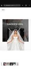 Wedding Veil Pearl and Crystal Beaded Edge with Comb Beautiful NEW