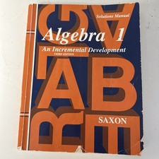 Saxon Algebra 1 (3rd Edition) Solutions Manual (cover Wear)*