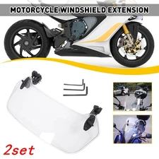 2set Universal Motorcycle Windscreen Wind Deflector screen Motorbike Windshield