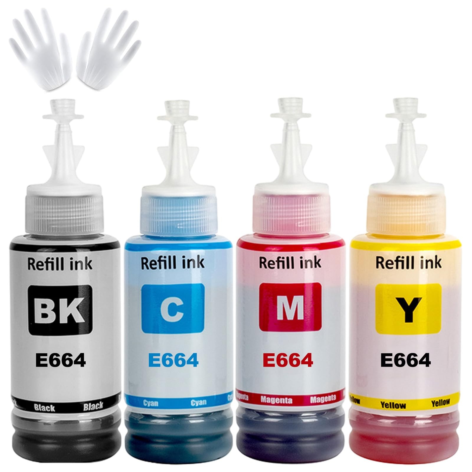 Encre E664 compatible recharge EcoTank flacon pour imprimante ET-4500 ET-2500 ET-2650