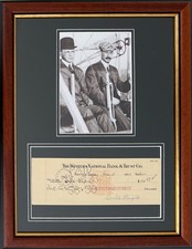 Orville Wright, Aviation Pioneer, Hand Signed Cheque Presentation & COA 40x30cm