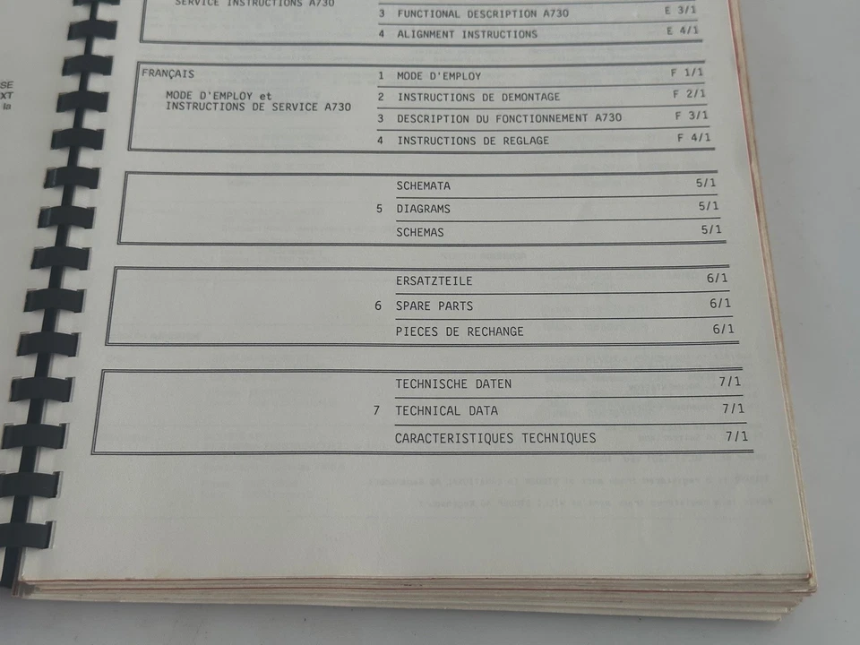 Service Manual for Studer A730 CD Player - Bild 4 von 4