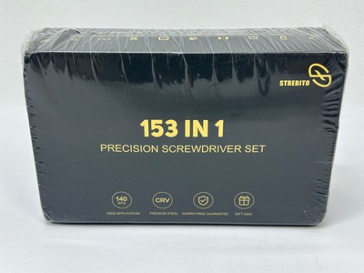 STREBITO Precision Screwdriver Set, 153 in 1 Electronics Tool Kit with Black 