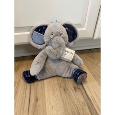 NWT Lambs  Ivy Indigo Elephant Patches Baby Plush Blue Gray 12  Stuffed Animals