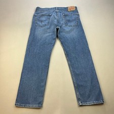 Levis 505 Jeans Mens 36x30 Blue Denim Regular Fit Straight Leg Medium Stone Wash