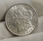 1890 US Morgan Silver Dollar $1 AU+