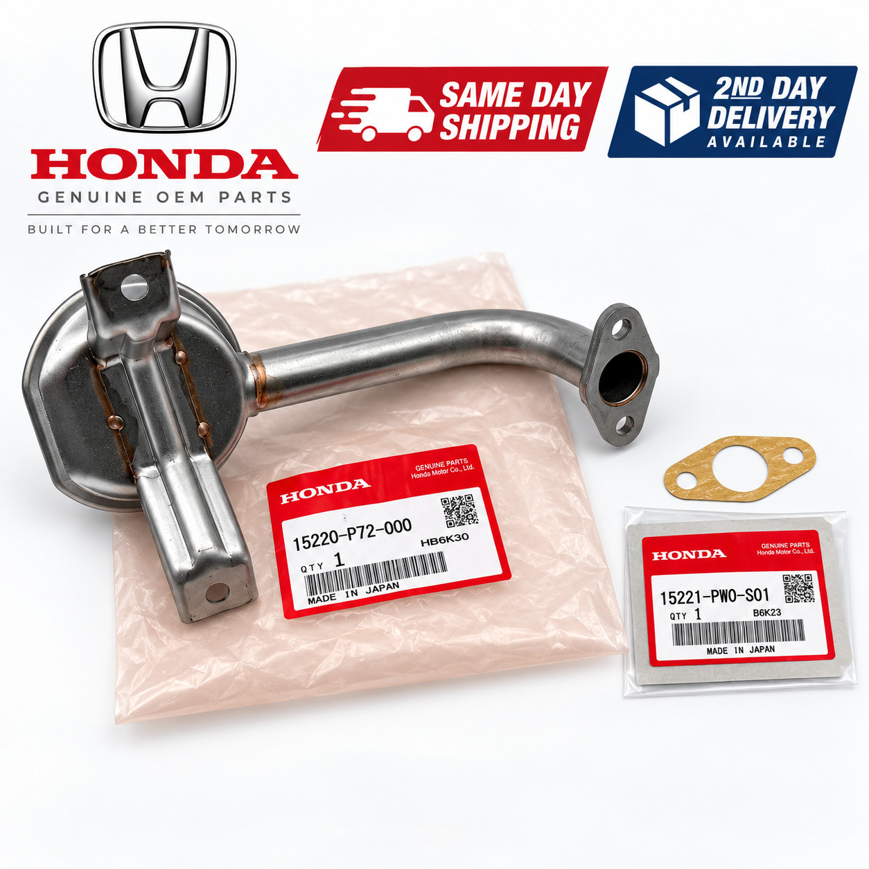 Genuine OEM Honda Acura 15220-P72-000 Oil Strainer 1994-2001 Integra with Gasket