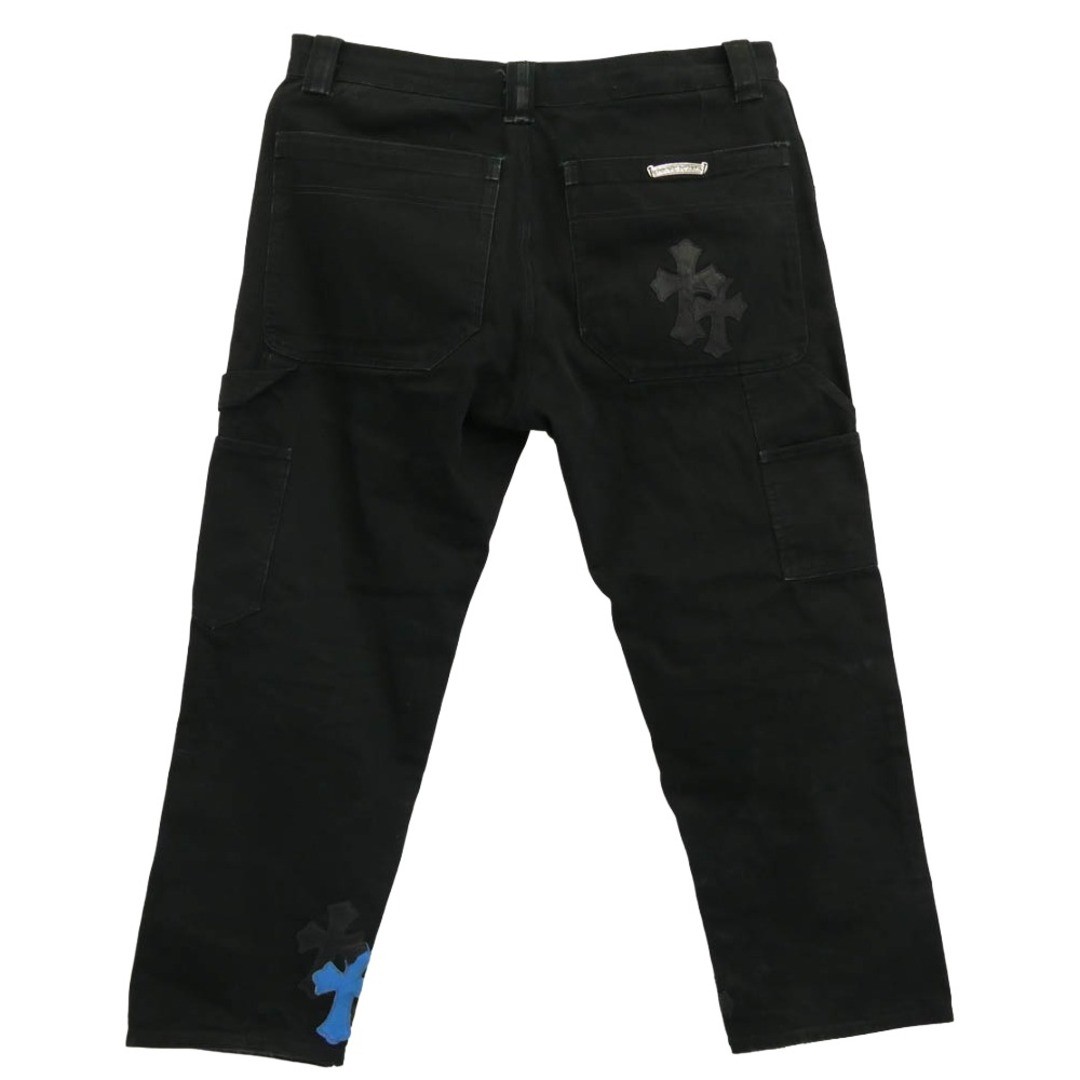 CHROME HEARTS CARPENTER CNVS CRS Leather Cross Patch Cotton Canvas Used LIFE-0 thumbnail 2