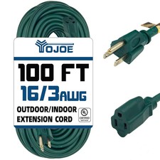 Indoor Outdoor Extension Cord, 3 Prong 10A Weatherproof Power Cord, 16 Gauge New