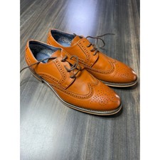 Bruno Marc Men's Brown Wingtip Brogue Oxford Dress Shoes Size 7.5