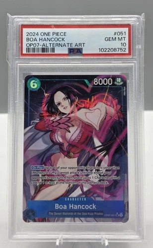 2024 Boa Hancock OP07-051 Alternate Art  One Piece English, PSA 10 Gem MT
