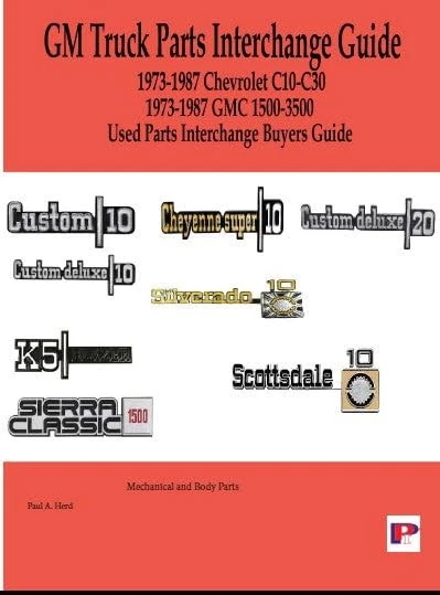 通用 1500 - 3500 雪佛兰 C10-C30 卡车零件交换 1973 - 1987 年书籍 — 第 4/4 张图片