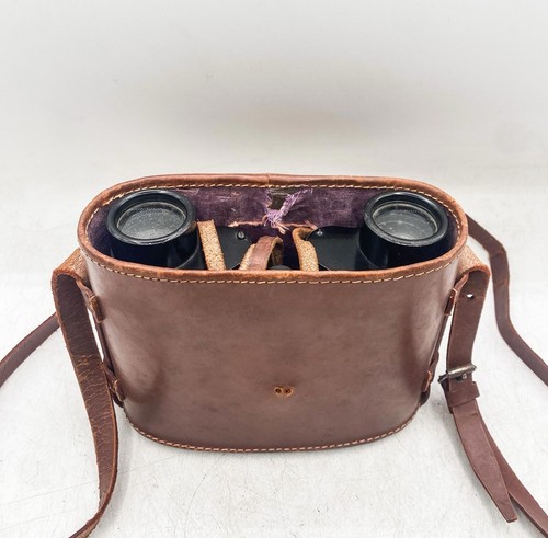 Antique EM LEGER Paris 8x24 Binoculars With Original Leather Case - Picture 6 of 6