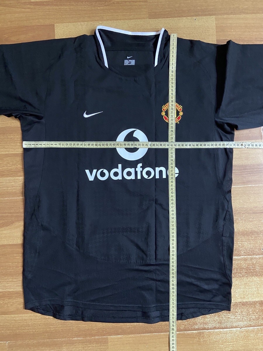 MANCHESTER UNITED 2003 2004 2005 AWAY SHIRT JERSEY NIKE sz L BLACK