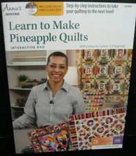 ANNIE'S QUILTING LEARN TO MAKE PINEAPPLE QUILTS WITH INTERACTIVE  DVD 3 PROJECTS