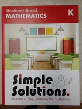Simple Solutions Mathematics Grade K Workbook Unused