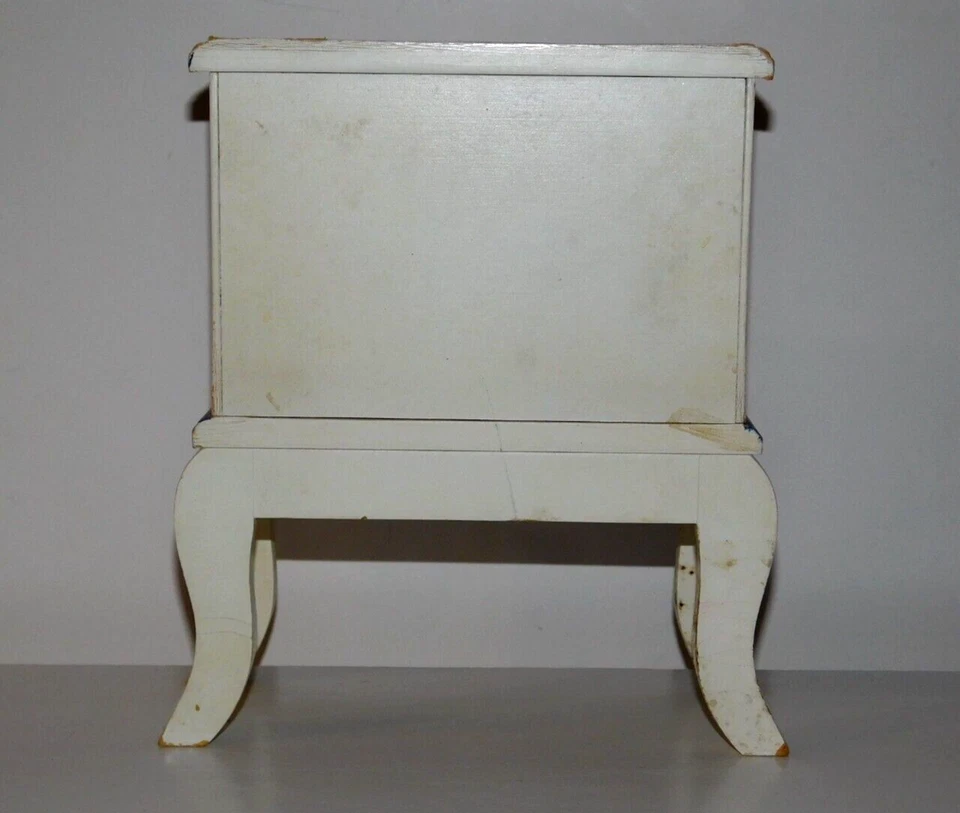 Antique Dollhouse Wood Furniture Handpainted Miniature Secretary Desk - Image 4 of 4