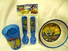 Toy Story Mealtime Dinnerware Set Bowl,Flatware 2 forks and 2 spoons and Cup