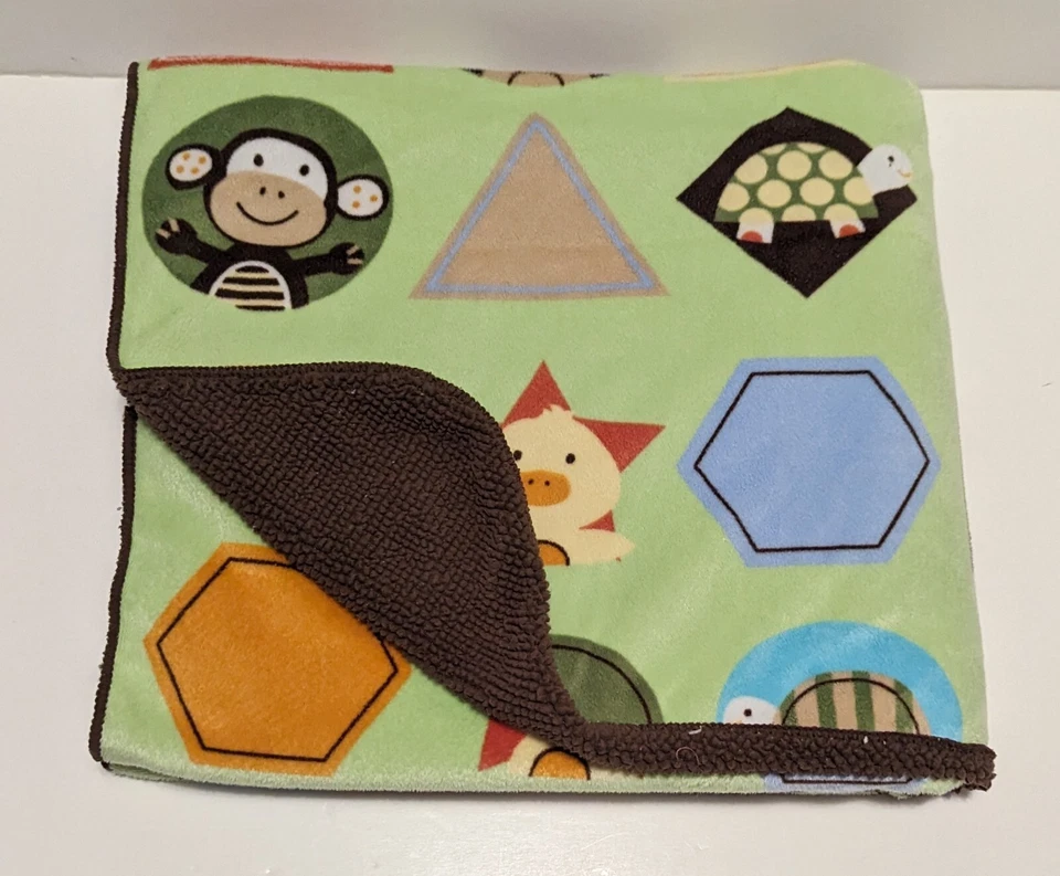 Детское одеяло Circo зеленой формы черепаха медведь обезьяна утка коричневый шерпа 30 X 40 - Изображение 2 из 4