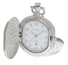 Colibri Quartz Silver Pocket Watch Model PWQ092008C